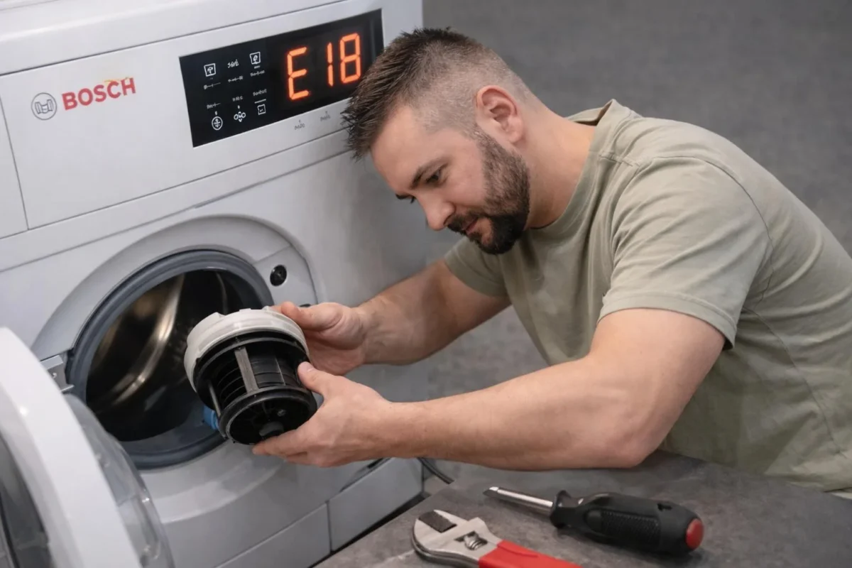 error E18 lavadora Bosch
