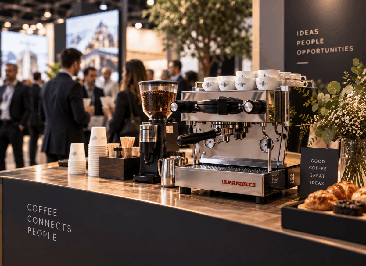 Cafetera La Marzocco Mini en evento corporativo